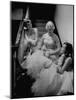 Infected with Telephonitis, the Nyvall Sisters, Sally, Sue, and Ginny, All Talking on the Phone-Grey Villet-Mounted Photographic Print