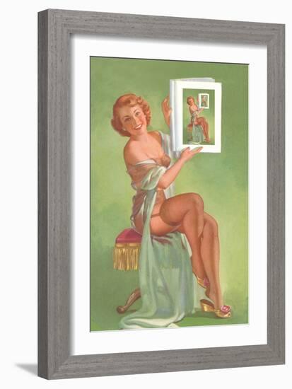 Infinitely Self-Referential Pin-Up-null-Framed Art Print