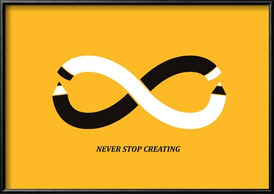 Infinity Pencil, Never Stop Creating-Budi Kwan-Framed Giclee Print