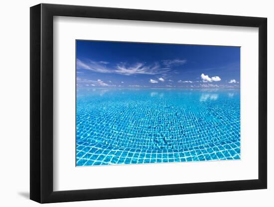 Infinity Pool, Maldives, Indian Ocean, Asia-Sakis Papadopoulos-Framed Photographic Print