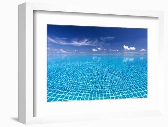 Infinity Pool, Maldives, Indian Ocean, Asia-Sakis Papadopoulos-Framed Photographic Print