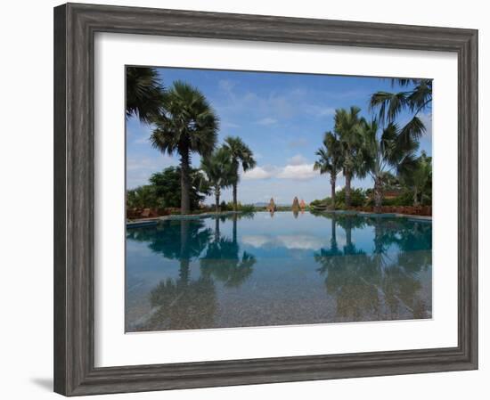 Infinity pool of Aureum Palace Hotel, Bagan, Mandalay Region, Myanmar-null-Framed Photographic Print