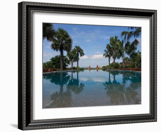 Infinity pool of Aureum Palace Hotel, Bagan, Mandalay Region, Myanmar-null-Framed Photographic Print