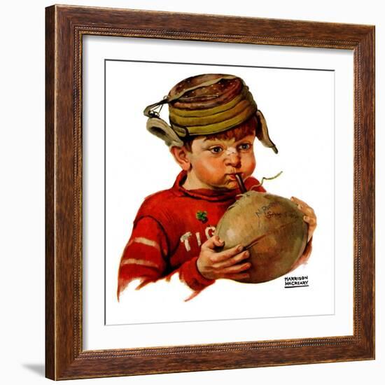 "Inflating Football,"October 16, 1926-Harrison Mccreary-Framed Giclee Print