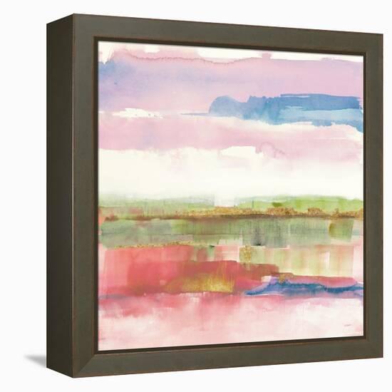 Influence of Line and Color Gold Bright-Mike Schick-Framed Stretched Canvas