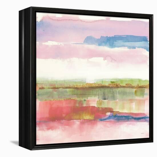 Influence of Line and Color Gold Bright-Mike Schick-Framed Stretched Canvas