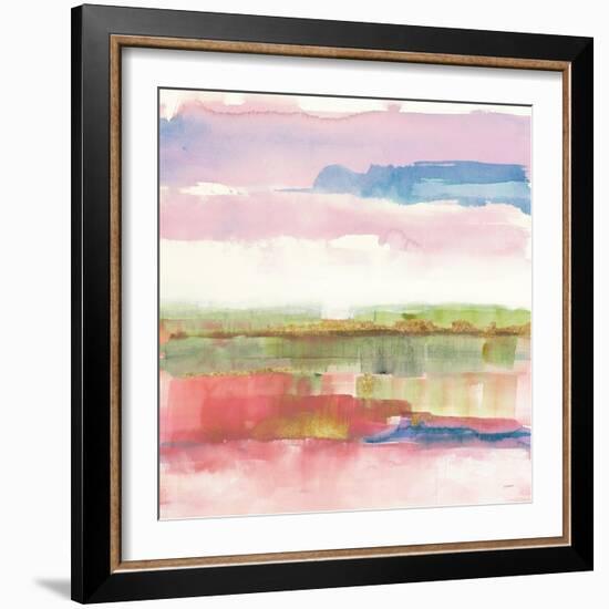 Influence of Line and Color Gold Bright-Mike Schick-Framed Art Print