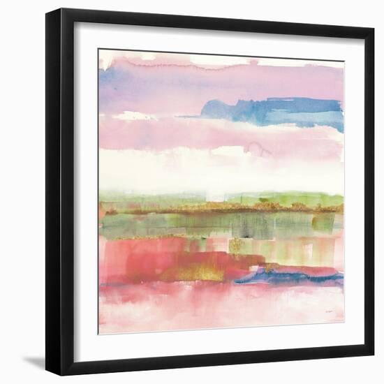 Influence of Line and Color Gold Bright-Mike Schick-Framed Art Print