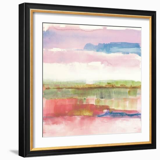 Influence of Line and Color Gold Bright-Mike Schick-Framed Art Print