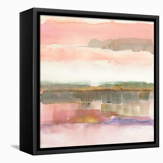 Influence of Line and Color Gold Crop-Mike Schick-Framed Stretched Canvas