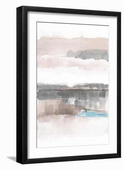 Influence of Line and Color Neutral Aqua-Mike Schick-Framed Art Print