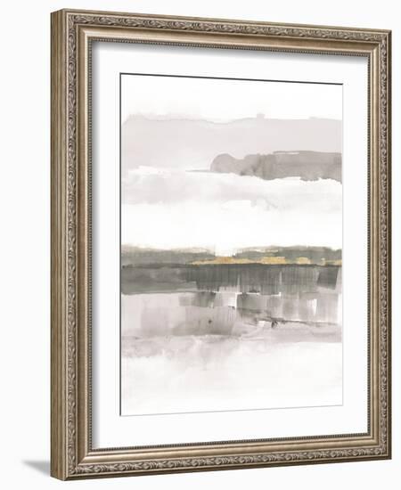 Influence of Line and Color Neutral Gold-Mike Schick-Framed Art Print