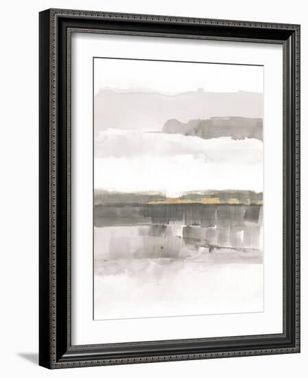 Influence of Line and Color Neutral Gold-Mike Schick-Framed Art Print