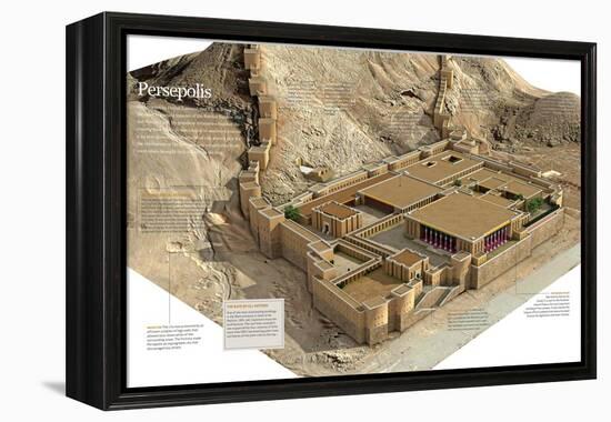 Infographic of Persepolis, Constructed in Various Phases During 520 B.C. in Present Iran-null-Framed Premier Image Canvas