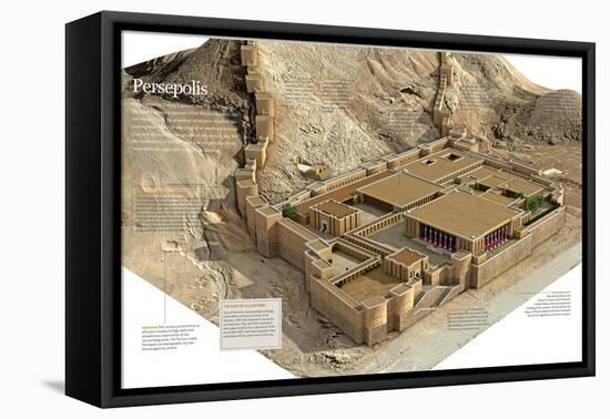 Infographic of Persepolis, Constructed in Various Phases During 520 B.C. in Present Iran-null-Framed Premier Image Canvas