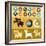 Infographics Elements - Dogs-venimo-Framed Art Print