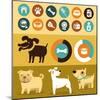 Infographics Elements - Dogs-venimo-Mounted Art Print