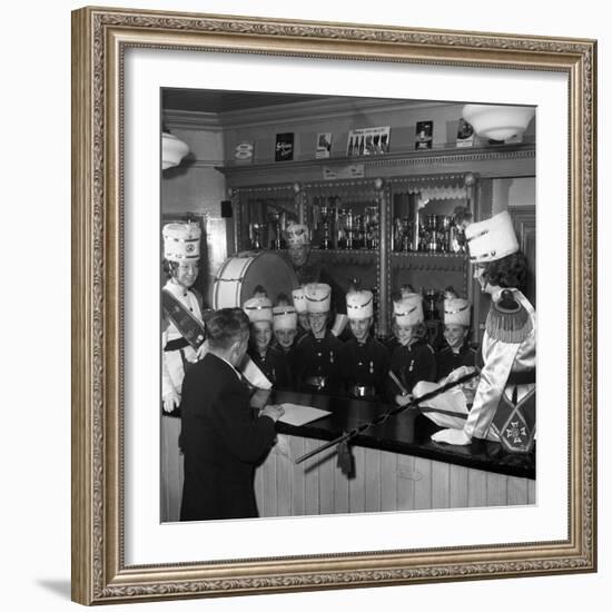 Informal Shot of a Female Marching Band, Horden, County Durham, 1963-Michael Walters-Framed Photographic Print