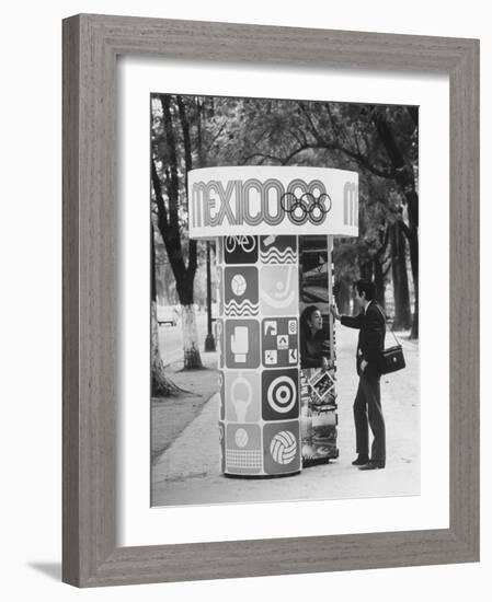 Information Booth for Olympic Games in Mexico City 1968-John Dominis-Framed Photographic Print