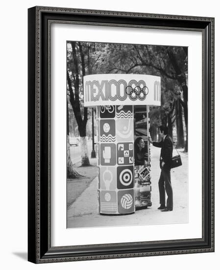 Information Booth for Olympic Games in Mexico City 1968-John Dominis-Framed Photographic Print