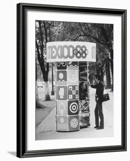 Information Booth for Olympic Games in Mexico City 1968-John Dominis-Framed Photographic Print