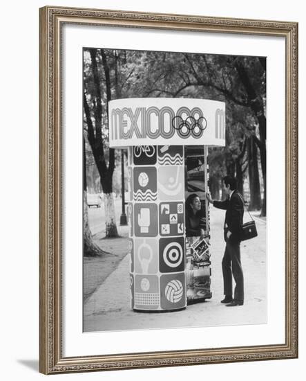 Information Booth for Olympic Games in Mexico City 1968-John Dominis-Framed Photographic Print