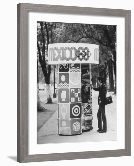 Information Booth for Olympic Games in Mexico City 1968-John Dominis-Framed Photographic Print