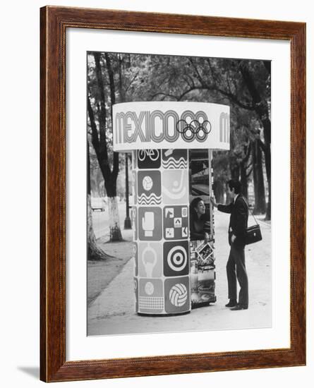 Information Booth for Olympic Games in Mexico City 1968-John Dominis-Framed Photographic Print