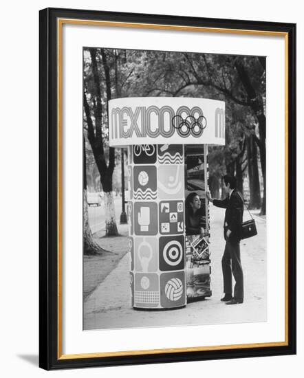 Information Booth for Olympic Games in Mexico City 1968-John Dominis-Framed Photographic Print