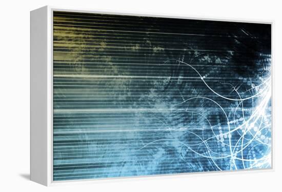 Information Technology Data Network as a Abstract-kentoh-Framed Stretched Canvas