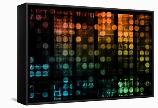 Information Technology Data Network as a Abstract-kentoh-Framed Stretched Canvas
