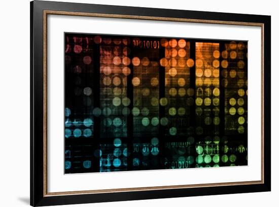 Information Technology Data Network as a Abstract-kentoh-Framed Art Print