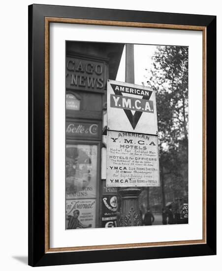 Informations in English on the YMCA Hotels, Club Rooms and Canteen Given by the American…-Jacques Moreau-Framed Photographic Print