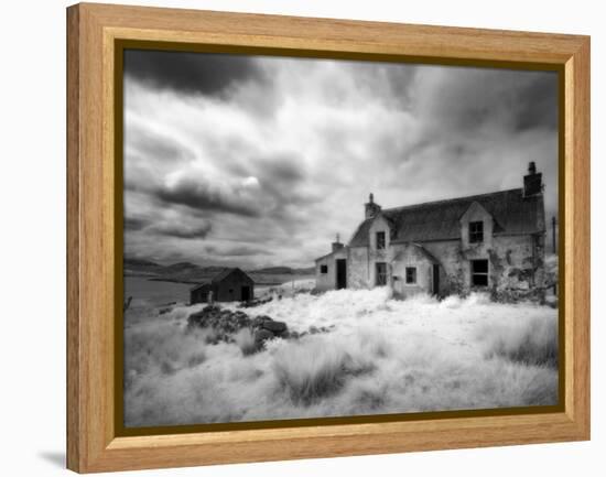 Infrared Image of a Derelict Farmhouse Near Arivruach, Isle of Lewis, Hebrides, Scotland, UK-Nadia Isakova-Framed Premier Image Canvas