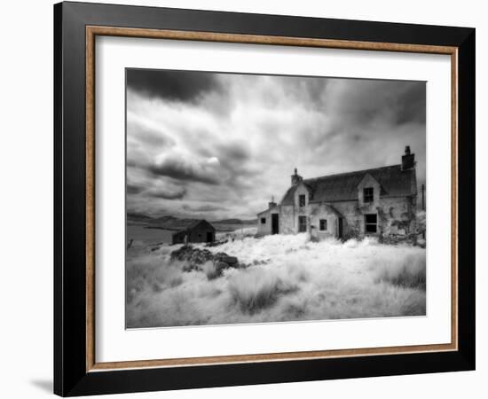 Infrared Image of a Derelict Farmhouse Near Arivruach, Isle of Lewis, Hebrides, Scotland, UK-Nadia Isakova-Framed Photographic Print