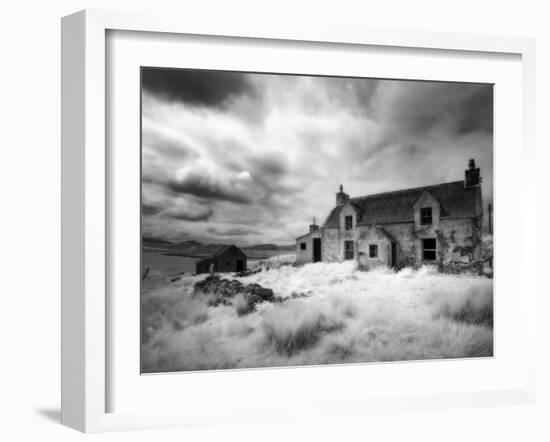 Infrared Image of a Derelict Farmhouse Near Arivruach, Isle of Lewis, Hebrides, Scotland, UK-Nadia Isakova-Framed Photographic Print