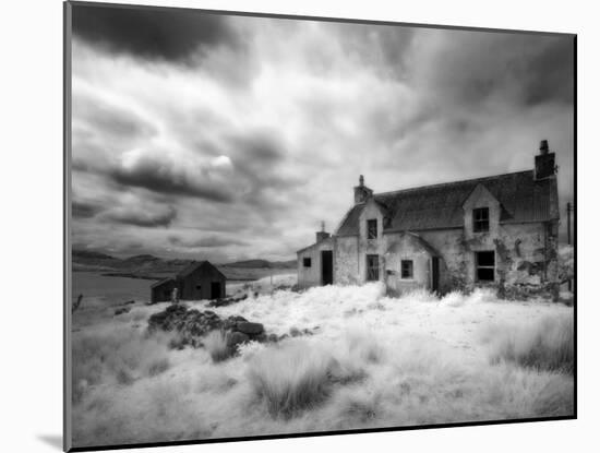 Infrared Image of a Derelict Farmhouse Near Arivruach, Isle of Lewis, Hebrides, Scotland, UK-Nadia Isakova-Mounted Photographic Print