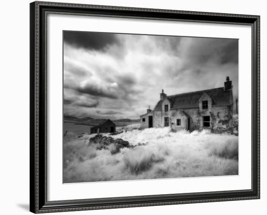 Infrared Image of a Derelict Farmhouse Near Arivruach, Isle of Lewis, Hebrides, Scotland, UK-Nadia Isakova-Framed Photographic Print