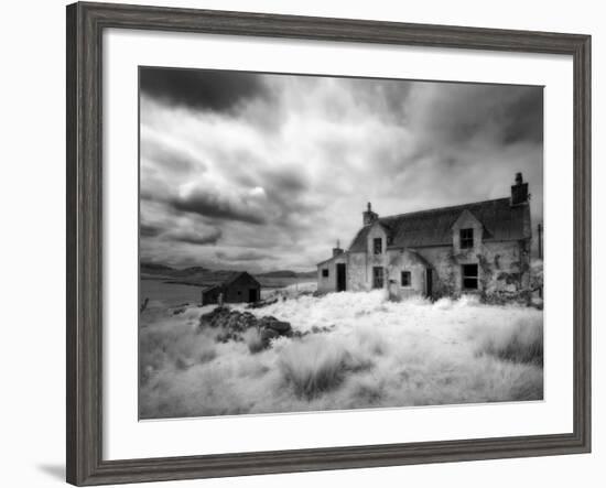 Infrared Image of a Derelict Farmhouse Near Arivruach, Isle of Lewis, Hebrides, Scotland, UK-Nadia Isakova-Framed Photographic Print