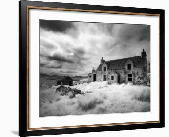 Infrared Image of a Derelict Farmhouse Near Arivruach, Isle of Lewis, Hebrides, Scotland, UK-Nadia Isakova-Framed Photographic Print