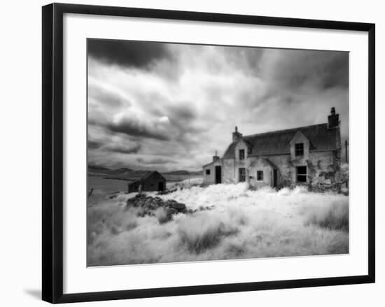 Infrared Image of a Derelict Farmhouse Near Arivruach, Isle of Lewis, Hebrides, Scotland, UK-Nadia Isakova-Framed Photographic Print