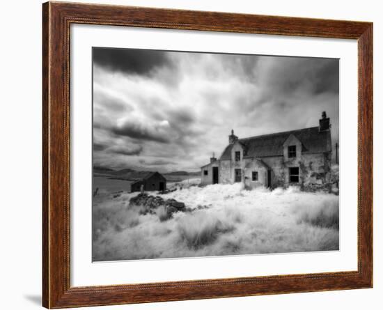 Infrared Image of a Derelict Farmhouse Near Arivruach, Isle of Lewis, Hebrides, Scotland, UK-Nadia Isakova-Framed Photographic Print