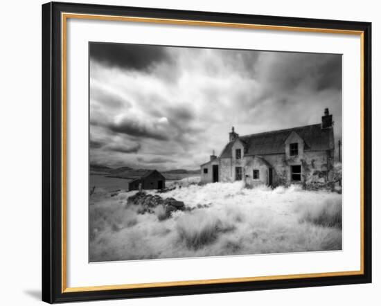 Infrared Image of a Derelict Farmhouse Near Arivruach, Isle of Lewis, Hebrides, Scotland, UK-Nadia Isakova-Framed Photographic Print