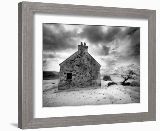 Infrared Image of a Derelict Farmhouse Near Arivruach, Isle of Lewis, Hebrides, Scotland, UK-Nadia Isakova-Framed Photographic Print