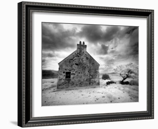 Infrared Image of a Derelict Farmhouse Near Arivruach, Isle of Lewis, Hebrides, Scotland, UK-Nadia Isakova-Framed Photographic Print