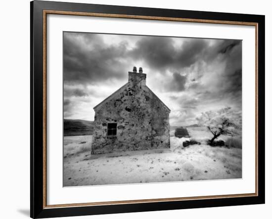 Infrared Image of a Derelict Farmhouse Near Arivruach, Isle of Lewis, Hebrides, Scotland, UK-Nadia Isakova-Framed Photographic Print