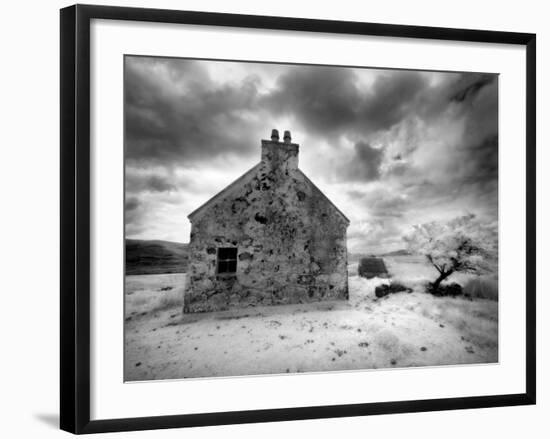 Infrared Image of a Derelict Farmhouse Near Arivruach, Isle of Lewis, Hebrides, Scotland, UK-Nadia Isakova-Framed Photographic Print