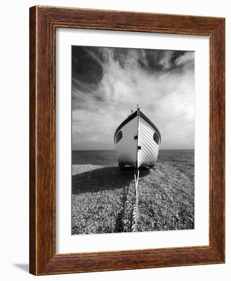 Infrared Image of a Fishing Boat, Dungeness, Kent, UK-Nadia Isakova-Framed Photographic Print