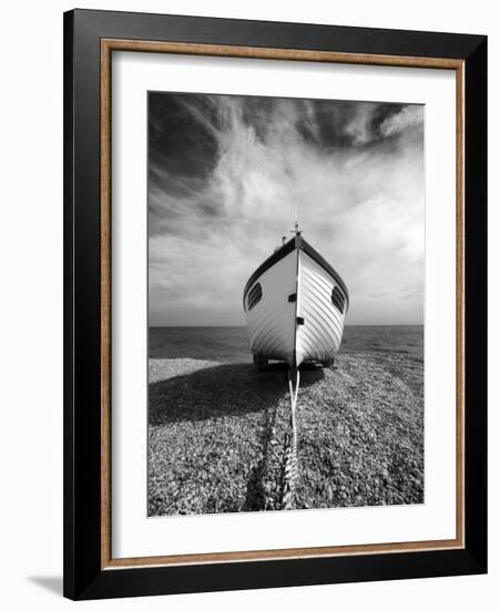 Infrared Image of a Fishing Boat, Dungeness, Kent, UK-Nadia Isakova-Framed Photographic Print