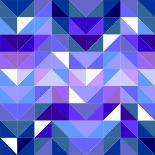 Seamless Blue, Pink Violet and White Vector Pattern, Texture or Background.-IngaLinder-Art Print